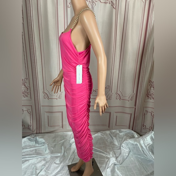 ALMOST FAMOUS Womens Pink Chain Strap Sleeveless Midi Sheath Dress Juniors XL - Picture 9 of 13